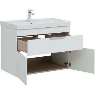 Тумба под раковину Aquanet Ирис New 310150 80 см белый глянец